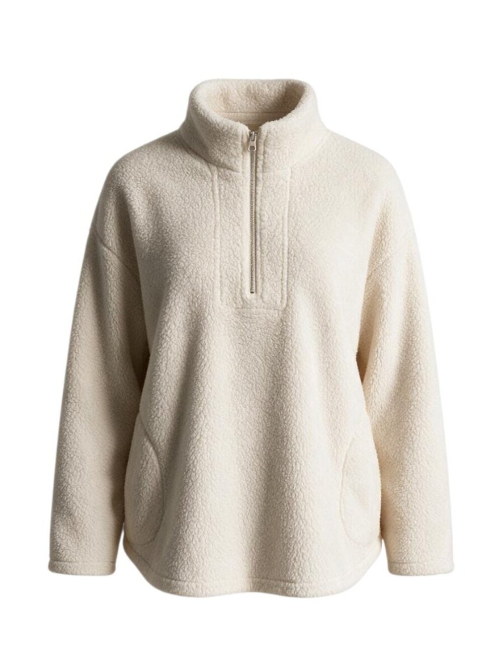 Koolaburra by Ugg 1/4 Zip Sherpa Fleece Cream Womens XL